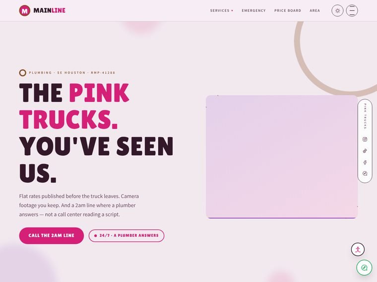 Mainline — Plumbing demo website by Spring Web Designer