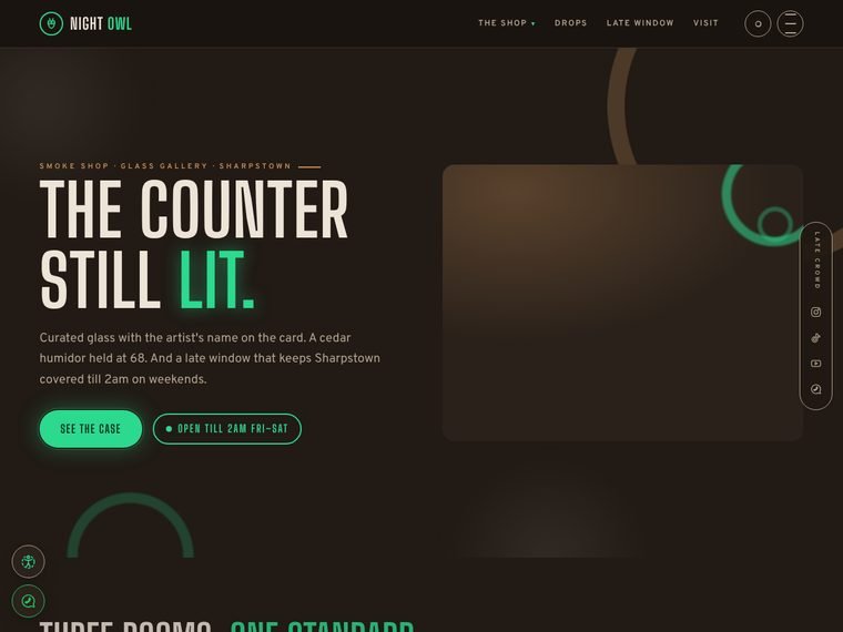 Night Owl — Late-night diner demo website by Spring Web Designer